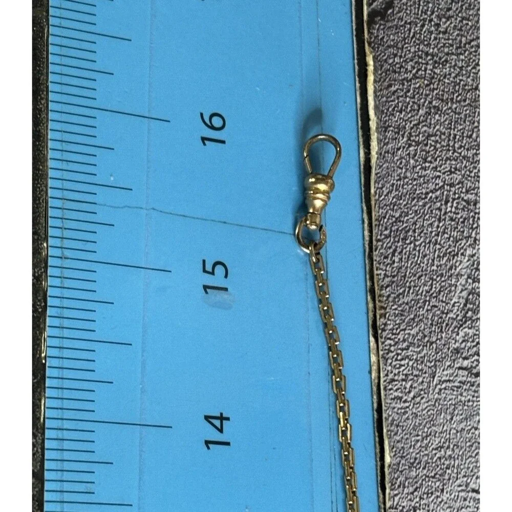 1920’s Antique Finberg Mfg Co 12K Gold Filled Pocket Watch/Fob Chain 6.65 Grams